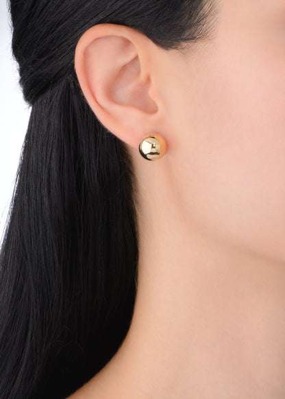 Aretes esfera dorados