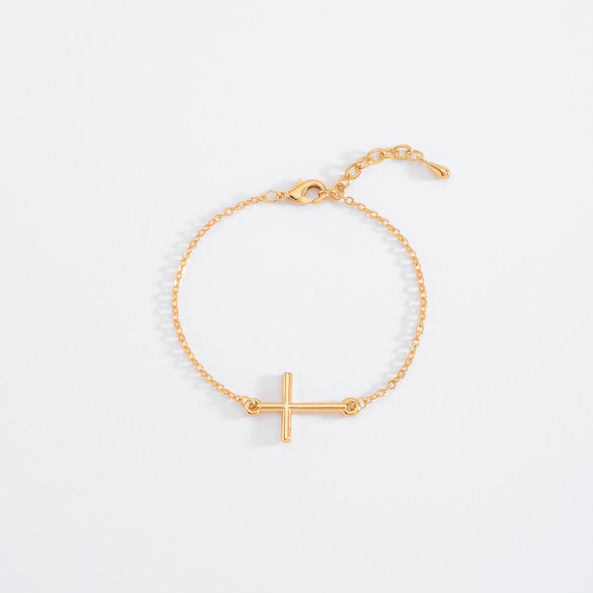 Pulsera con cruz pulida