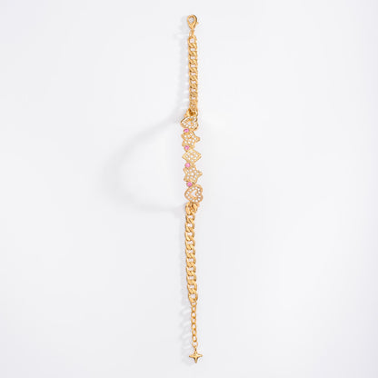 Pulsera distintas formas rosa