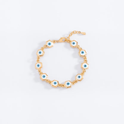 Pulsera de ojos hexagonal