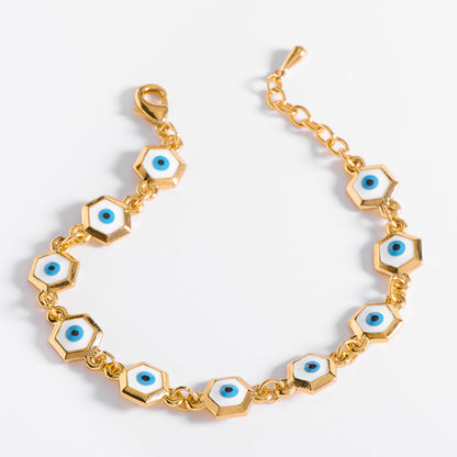 Pulsera de ojos hexagonal