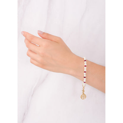 Pulsera de medida única tono crema