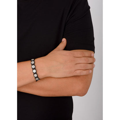 Pulsera ajustable medallones San Benito negro