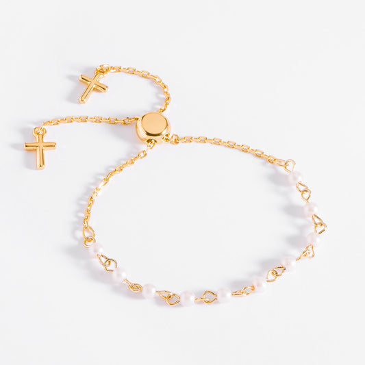 Pulsera de Perlas en tono crema