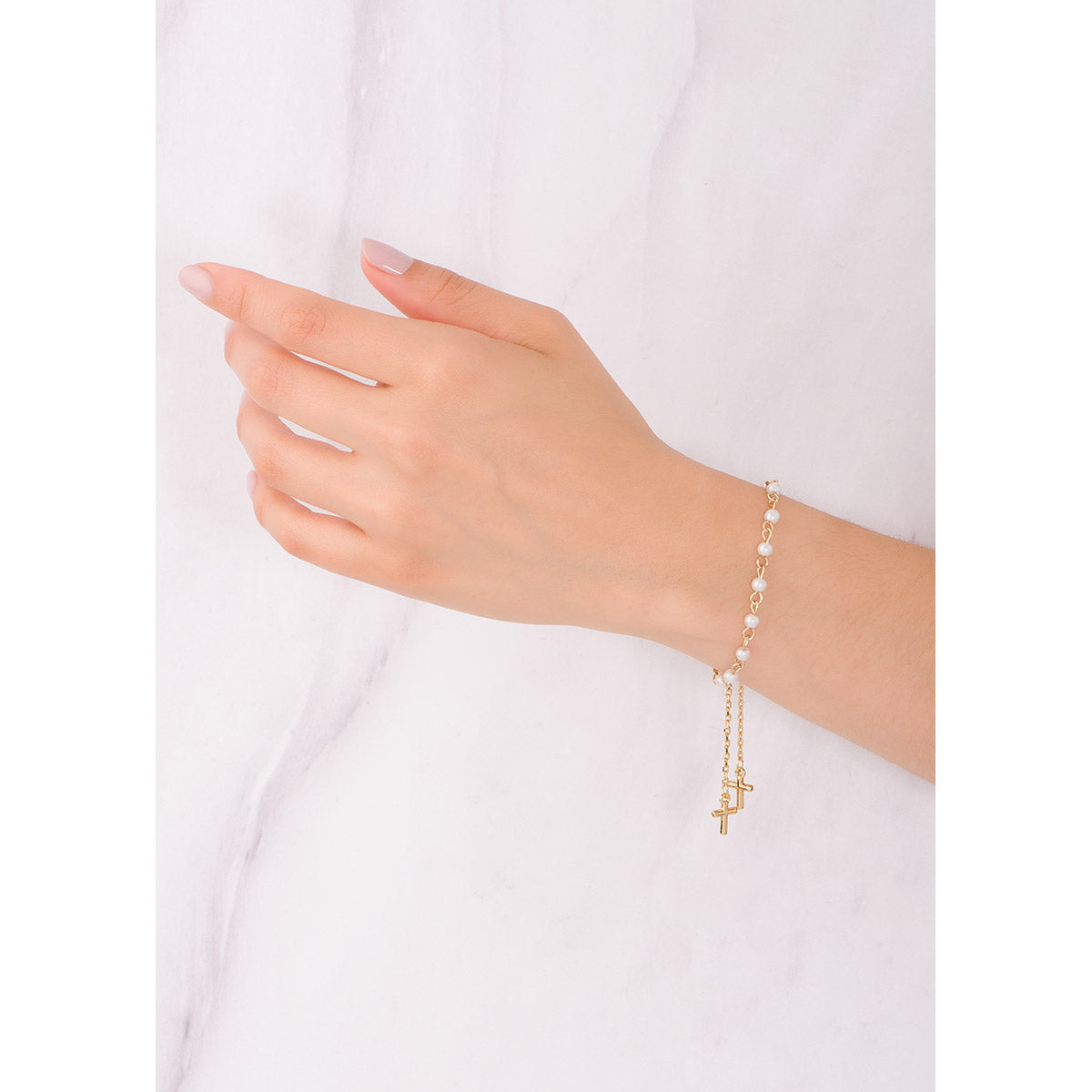 Pulsera de Perlas en tono crema