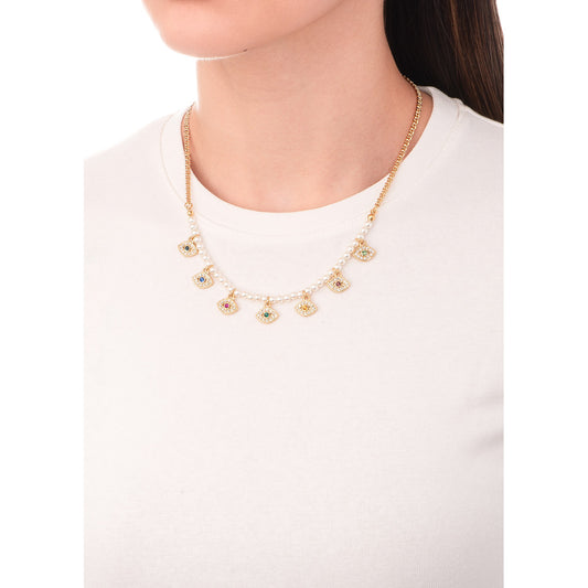 Collar ojos con perlas