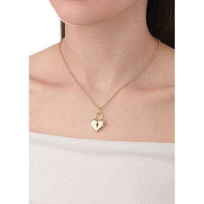 Collar de corazón candado