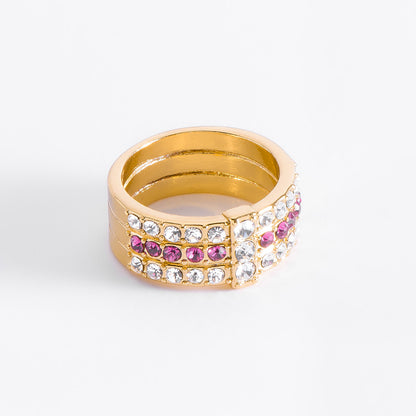 Anillo cristal rosa