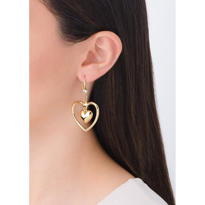 Aretes doble corazón