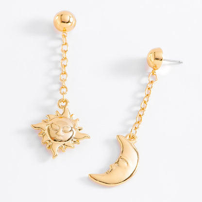 Aretes sol y luna