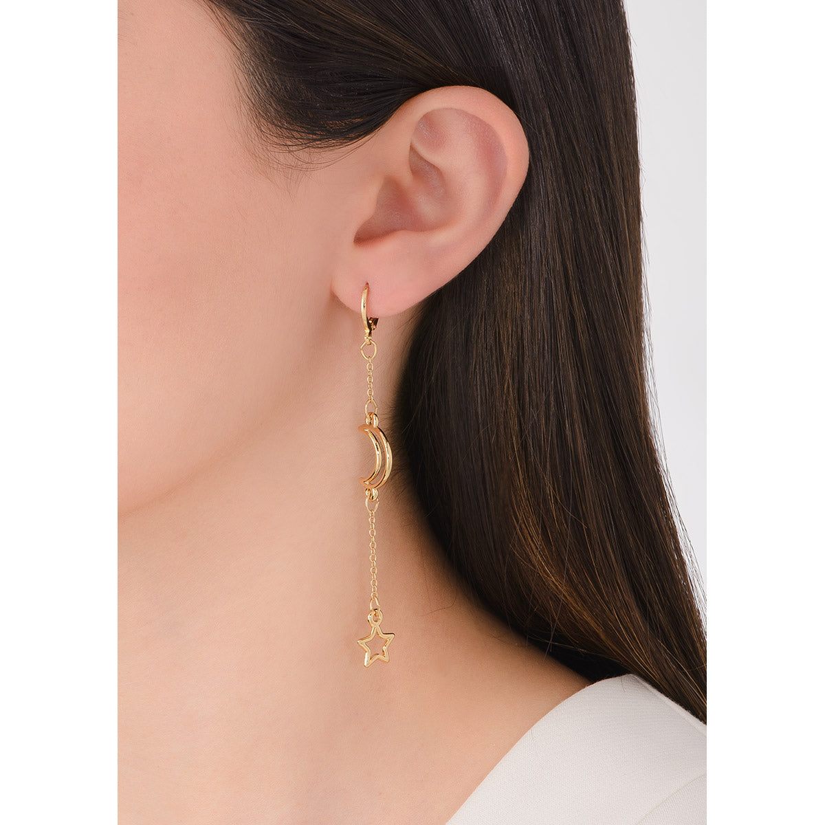 Aretes luna y estrella