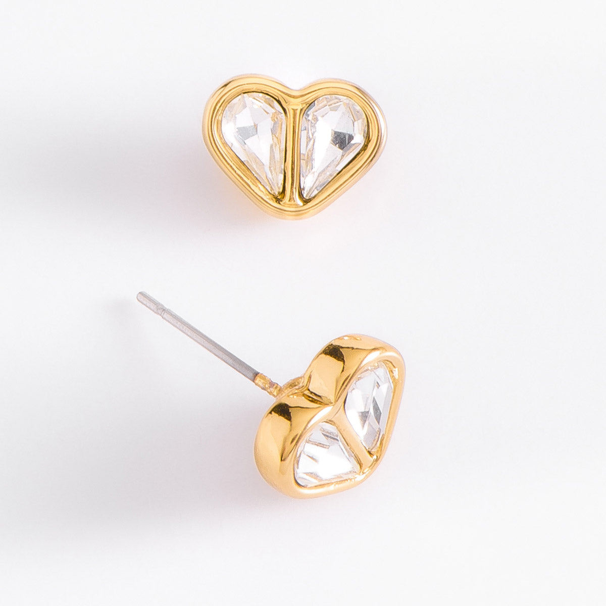 Aretes cristal corazón