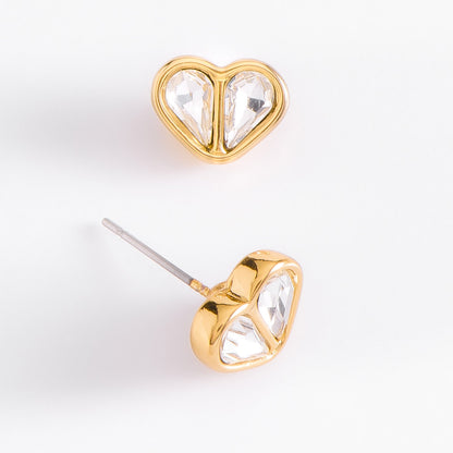 Aretes cristal corazón