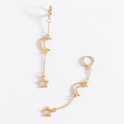 Aretes luna y estrella