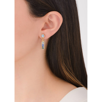 Aretes rectangulares azul