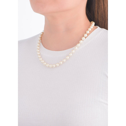 Collar perlas crema