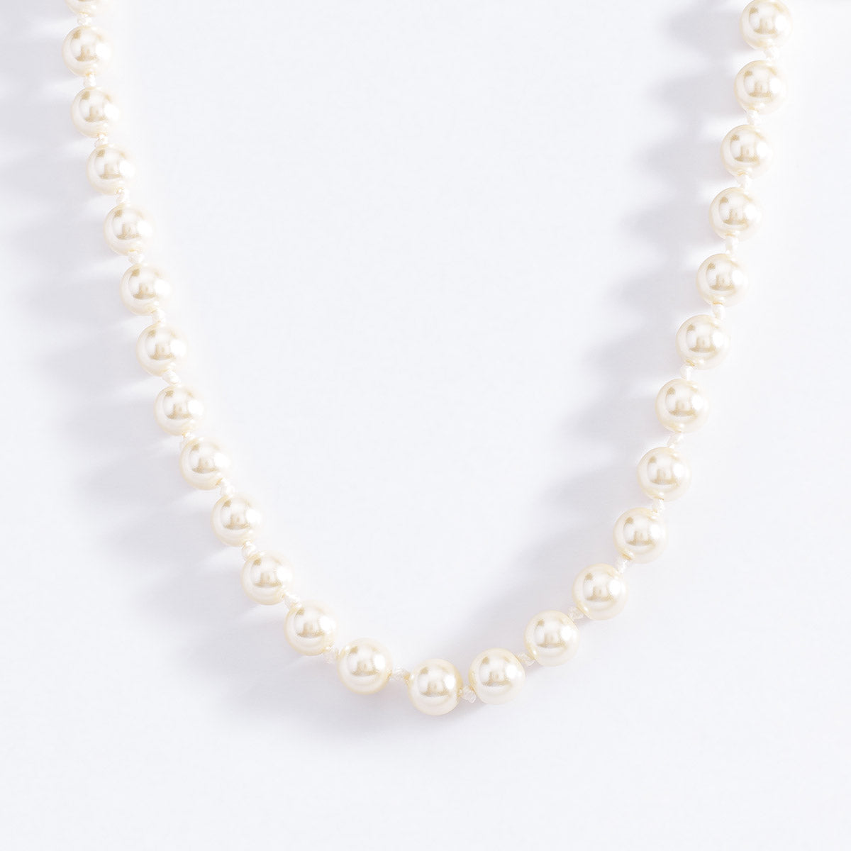 Collar perlas crema