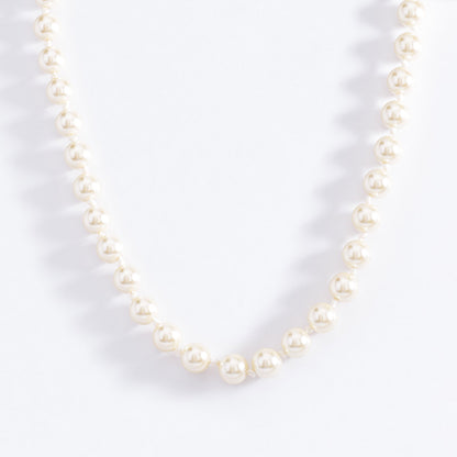 Collar perlas crema