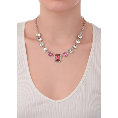 Collar con piedras rosa y cristal