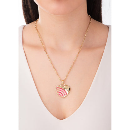 Collar corazón rosa