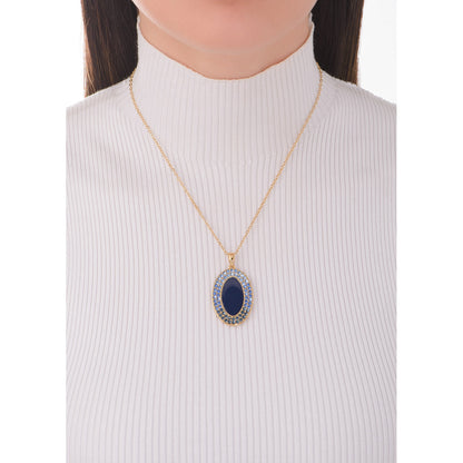 Collar ovalado azul