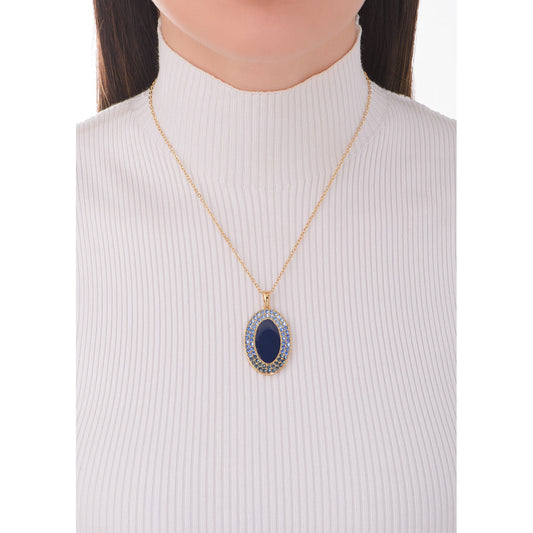 Collar ovalado azul